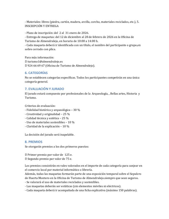 BASES CONCURSO MAQUETAS